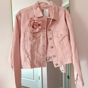 LoveShackFancy x Gap Rosette Icon Denim Jacket